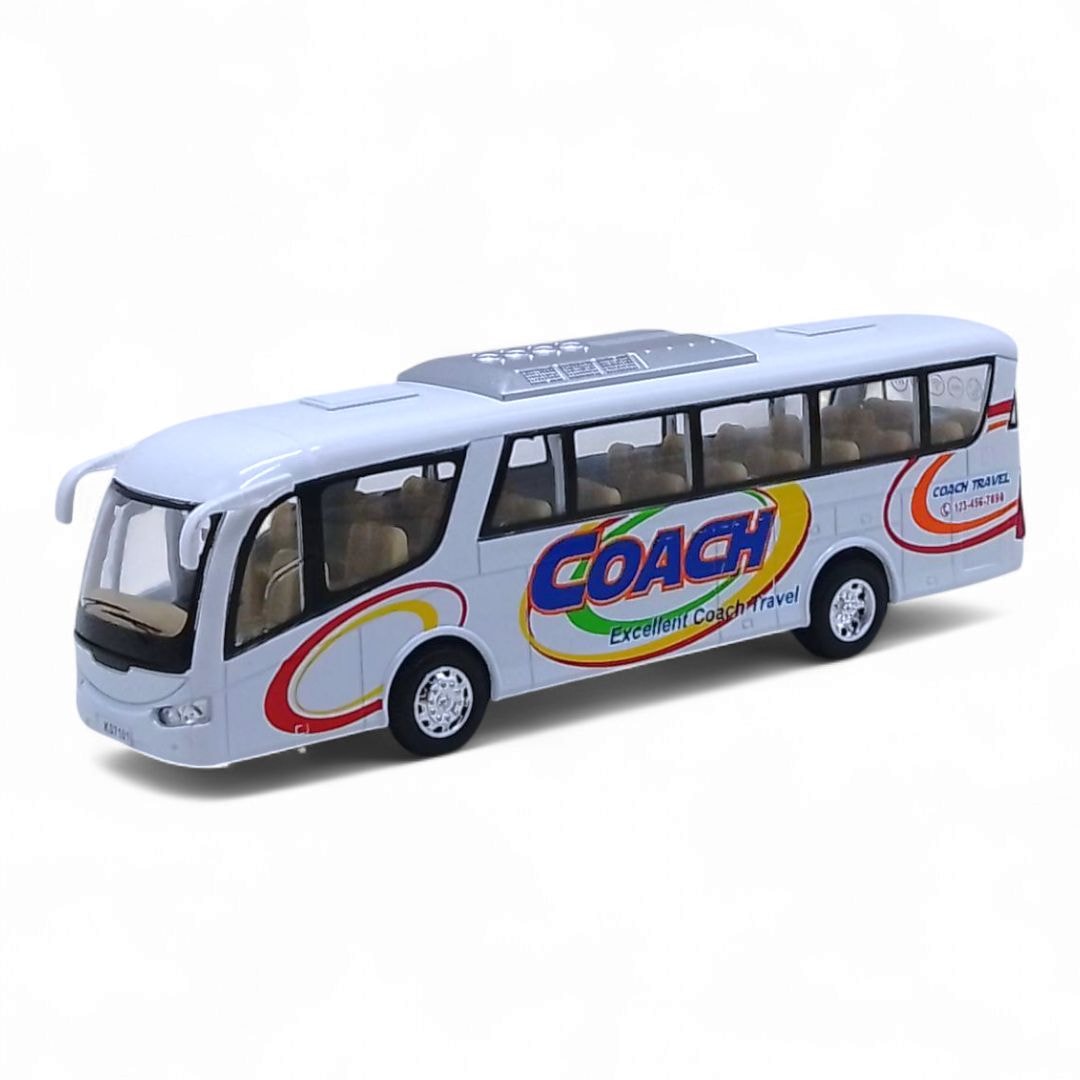 Інерційний автобус Coach білий