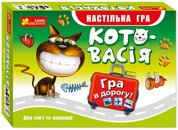 Настільна гра Котовасия нагодуй кота гра для дітей