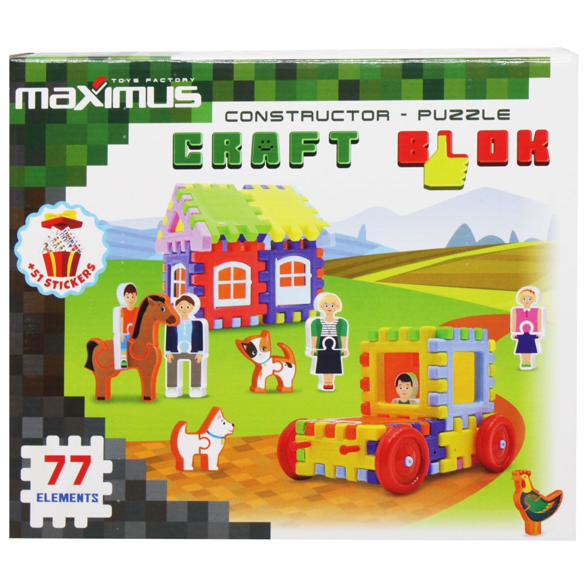 Конструктор Craft Blok 77 елементів | Maximus