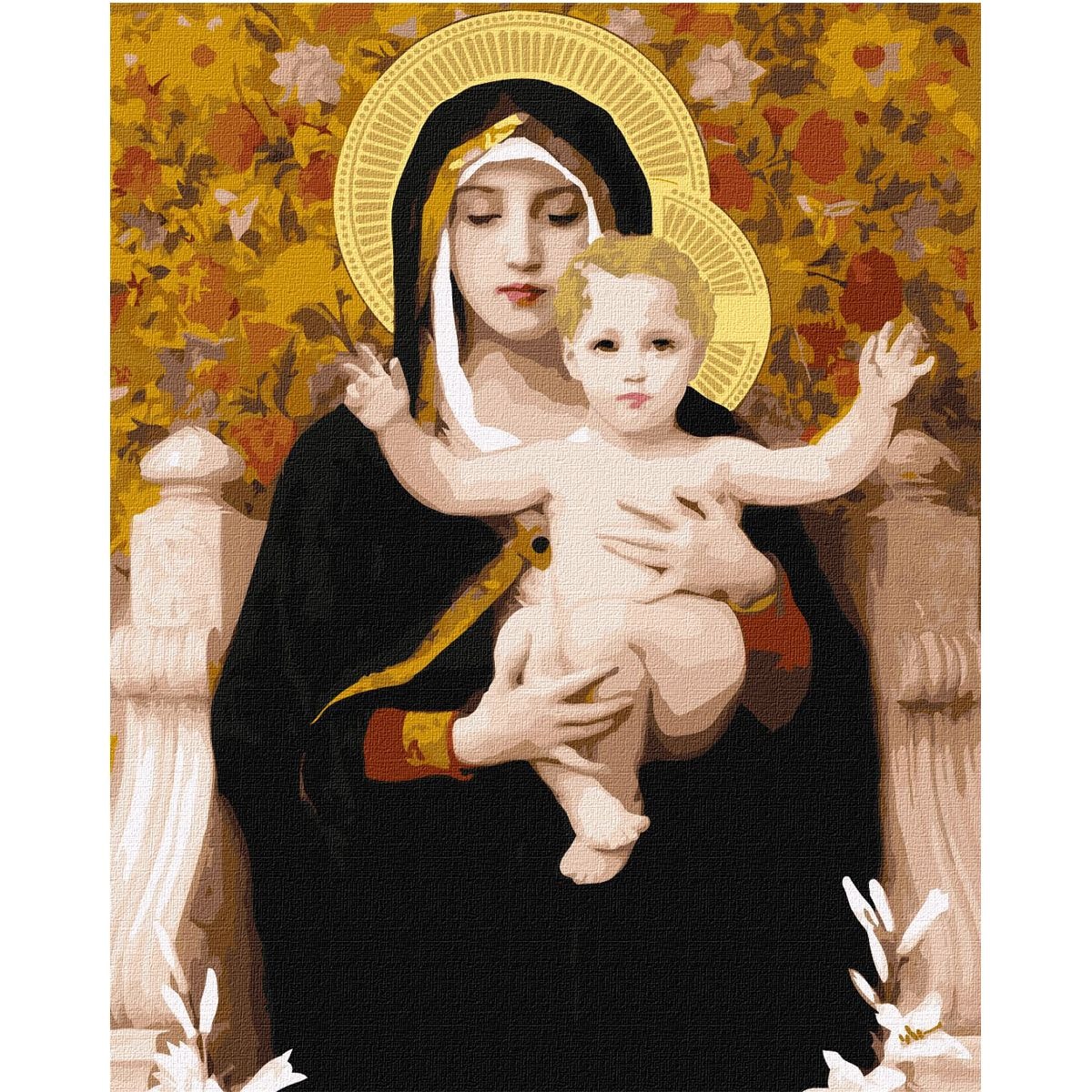 Картина по номерам "Мадонна с лилиями" ★★★★ – набор 40х50
