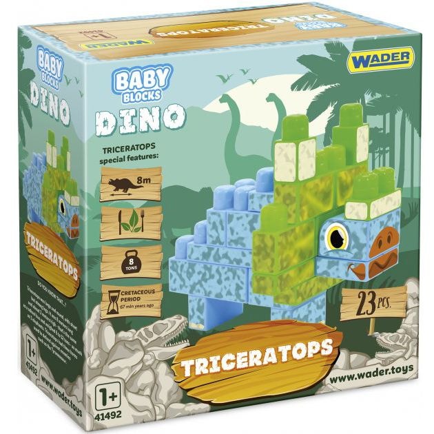 Конструктор Baby Blocks Трицератопс 23 елем. – купити