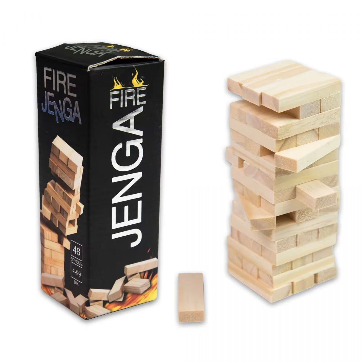 Настільна гра Fire Jenga міні 48 брусків - купити