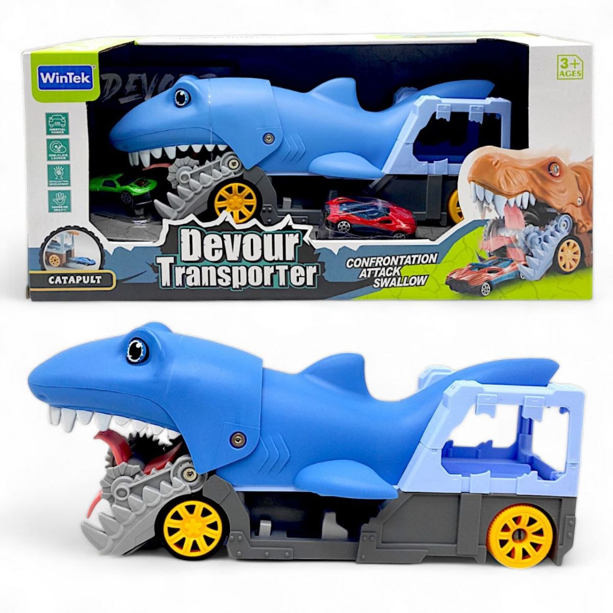 Трейлер із машинками Devour Transporter Акула