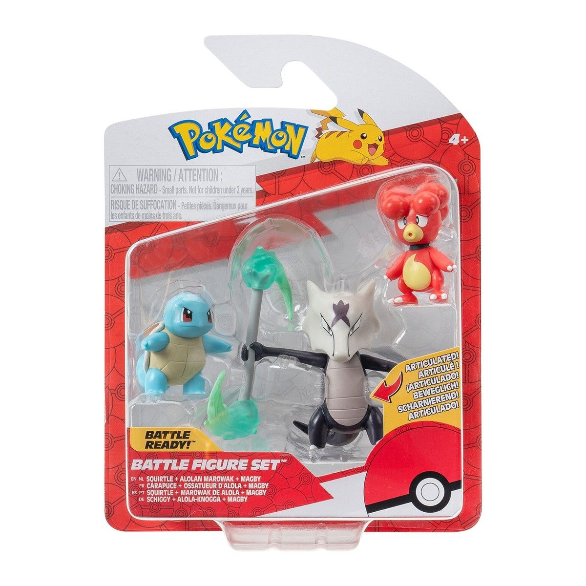 Набір ігрових фігурок Pokemon W19 - Магбі, Сквіртл, Алола Маровак купити