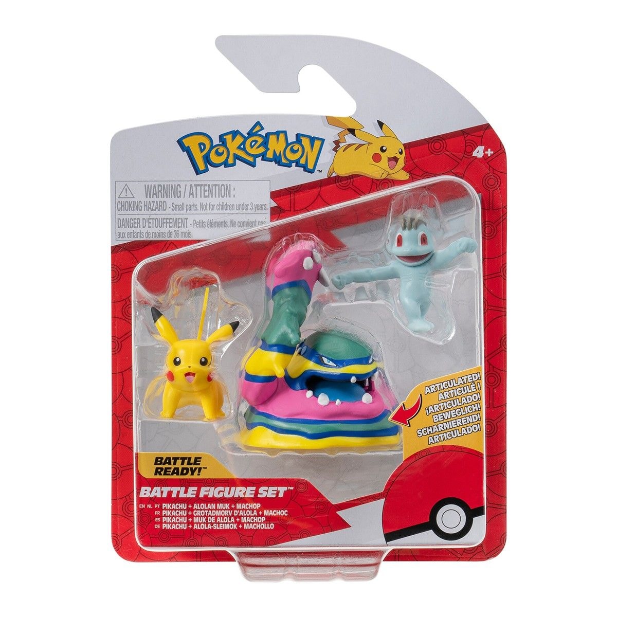 Набір ігрових фігурок Pokemon W19 - Мачоп, Пікачу, Алола Мак купити