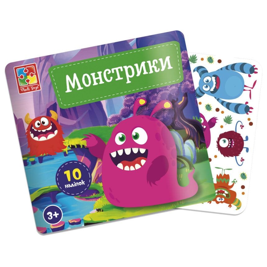 Набір наліпок Монстрики Vladi Toys – творчість для дітей