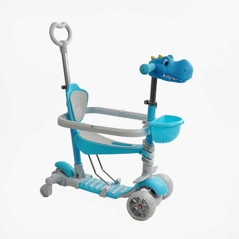Самокат 5в1 Best Scooter з доп. колесами та світлом