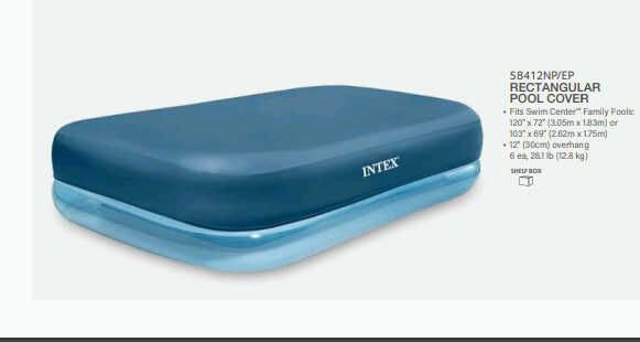 Тент для прямокутних басейнів Intex 305х183 см