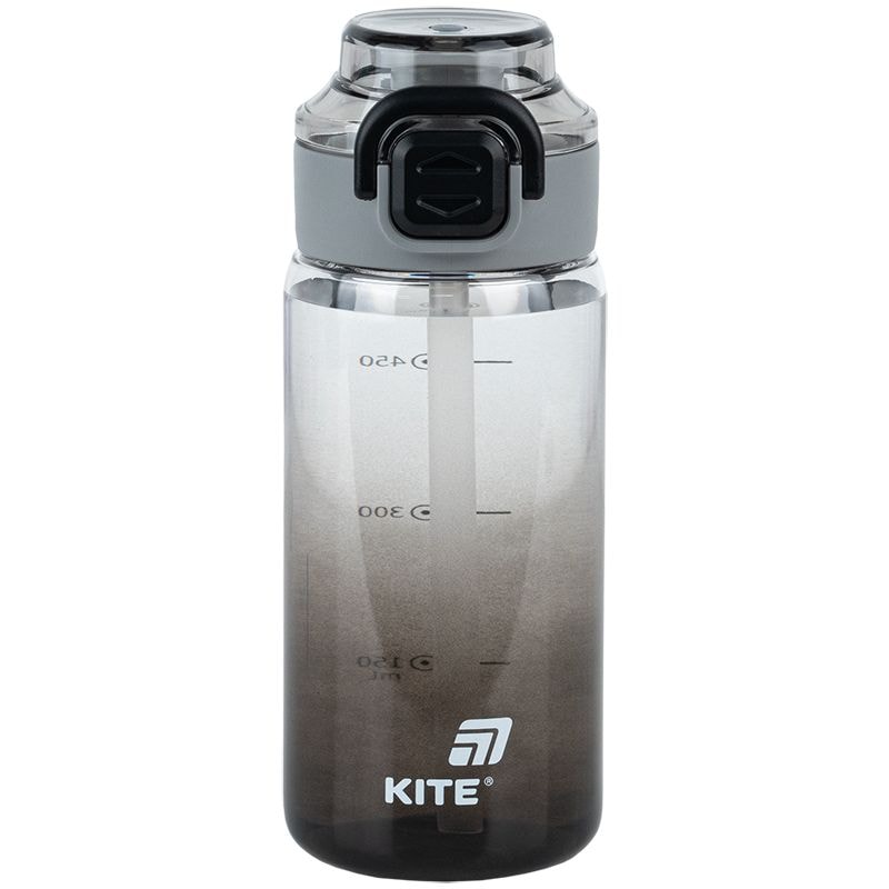 Пляшечка для води 600 мл чорна Kite
