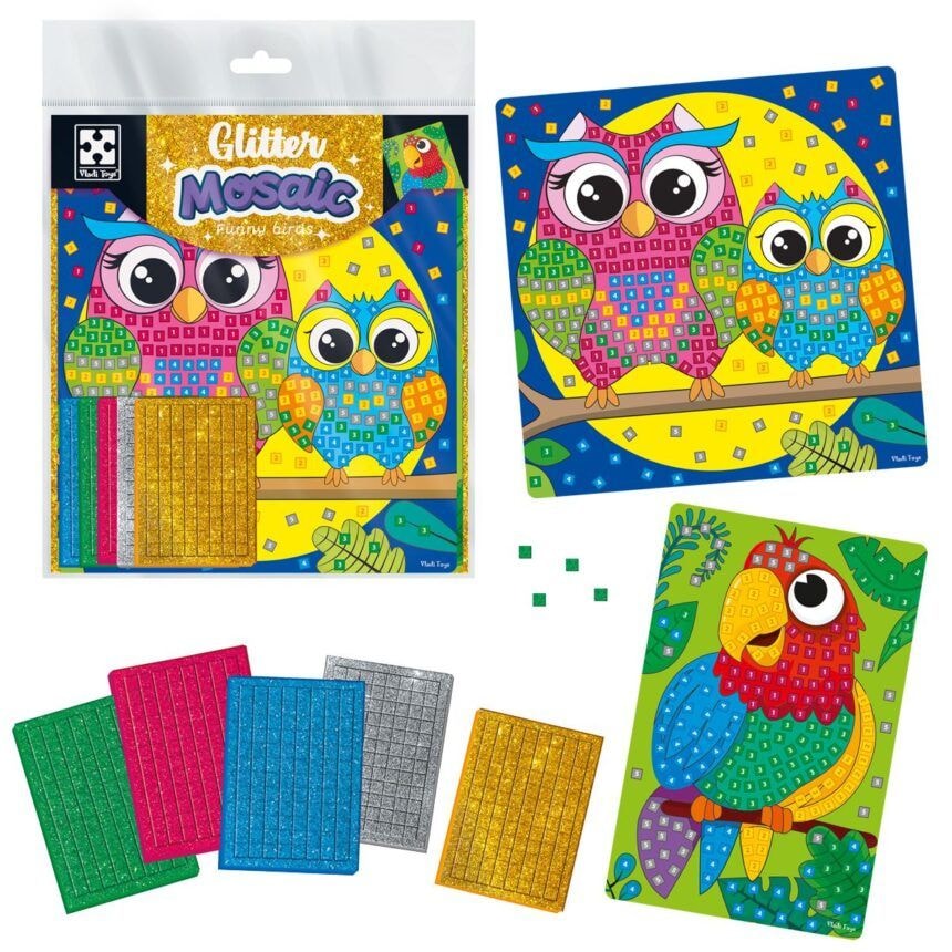 Мозаїка Сова та Папуга Vladi Toys – набір для творчості