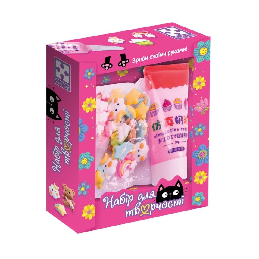 Клей з кабашонами Ведмедик мікс Vladi Toys – набір для творчості