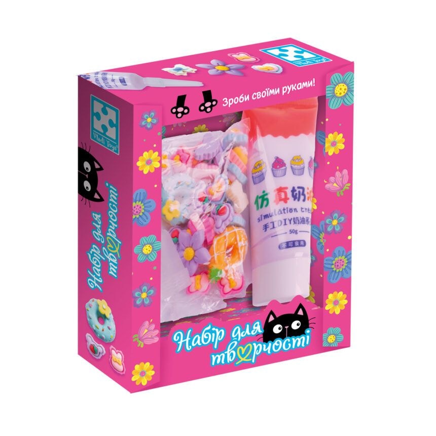 Клей з кабашонами Сердечка мікс Vladi Toys – набір для творчості