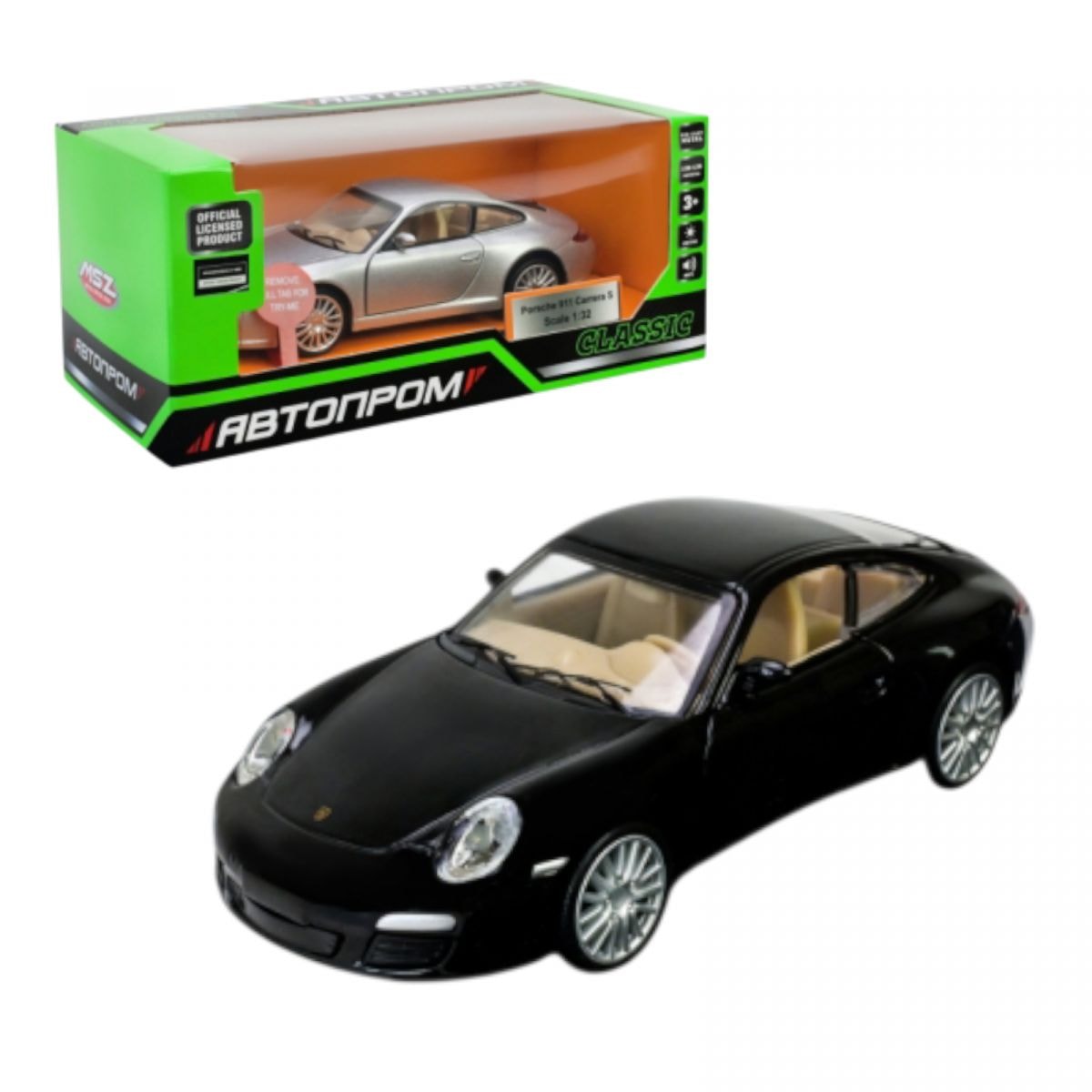 Машина мет. 1:32 Porsche 911 Carrera S Автопром – купити