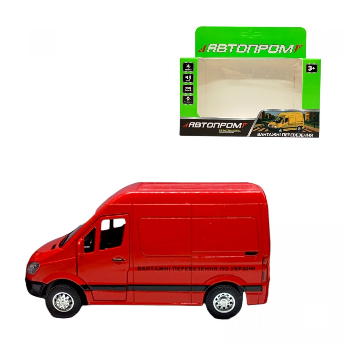 Машина Автопром Mercedes Sprinter червона купити в Україні