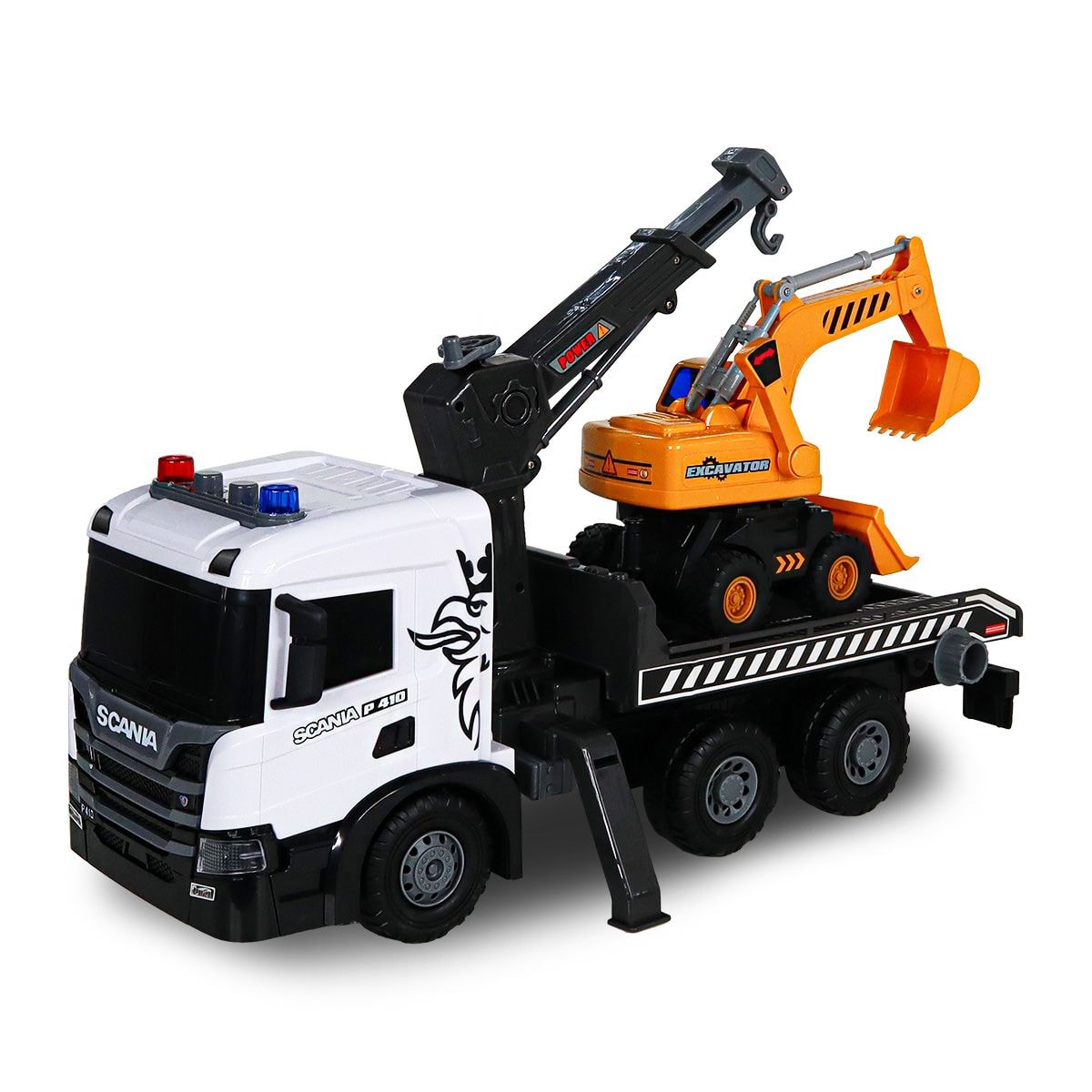 Автокран Scania з екскаватором TechnoDrive