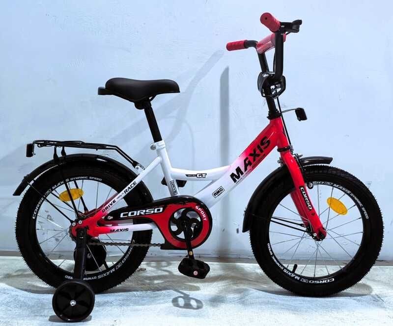 Велосипед 16 дюймів CORSO MAXIS біло-червоний