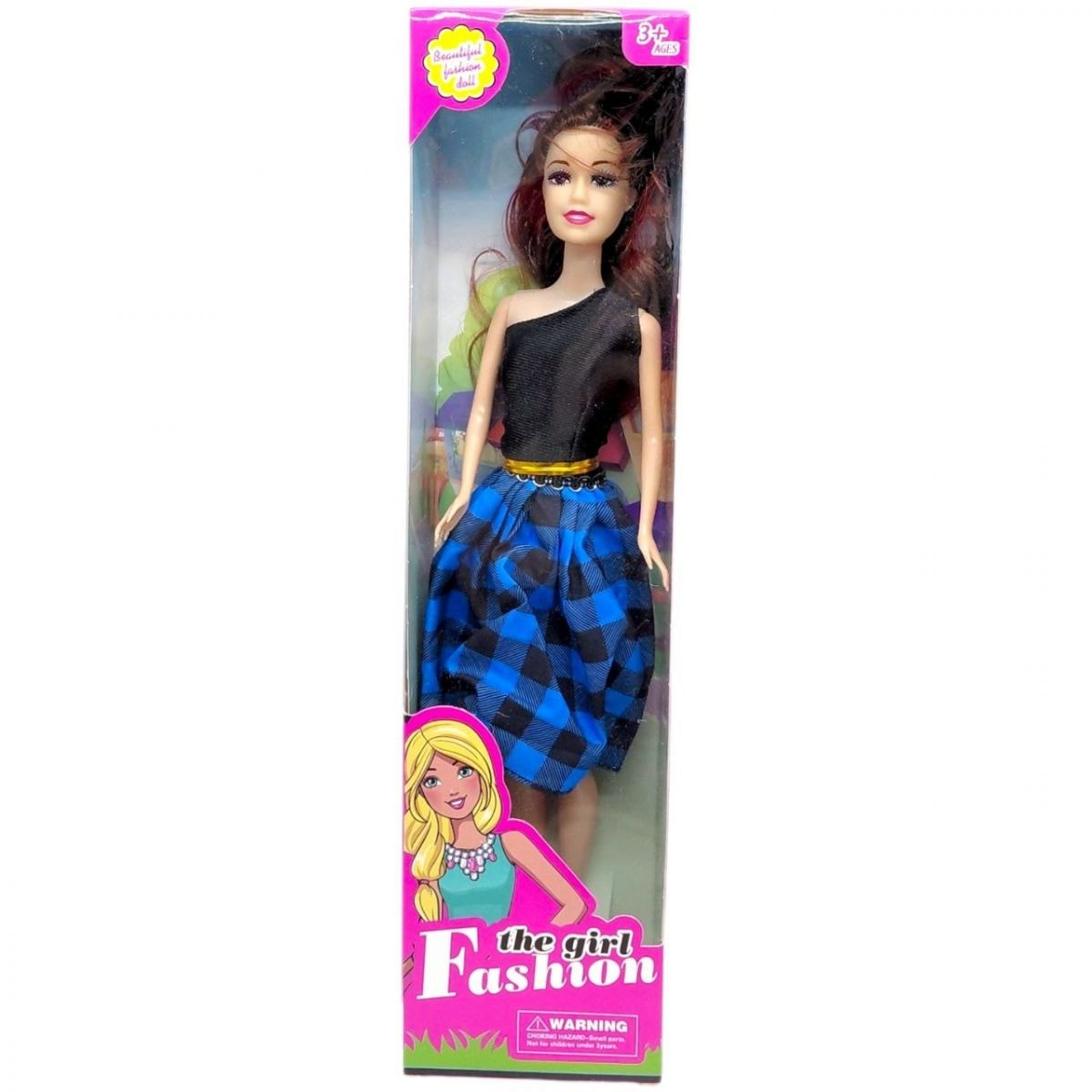 Лялька Fashion Girl синя клітинка MIC