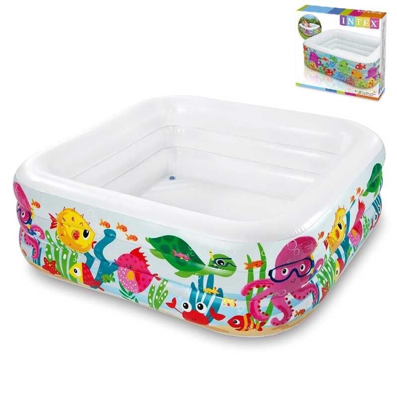 Intex Басейн надувний Блакитна лагуна 159x159x50 см, 344л, від 3 років