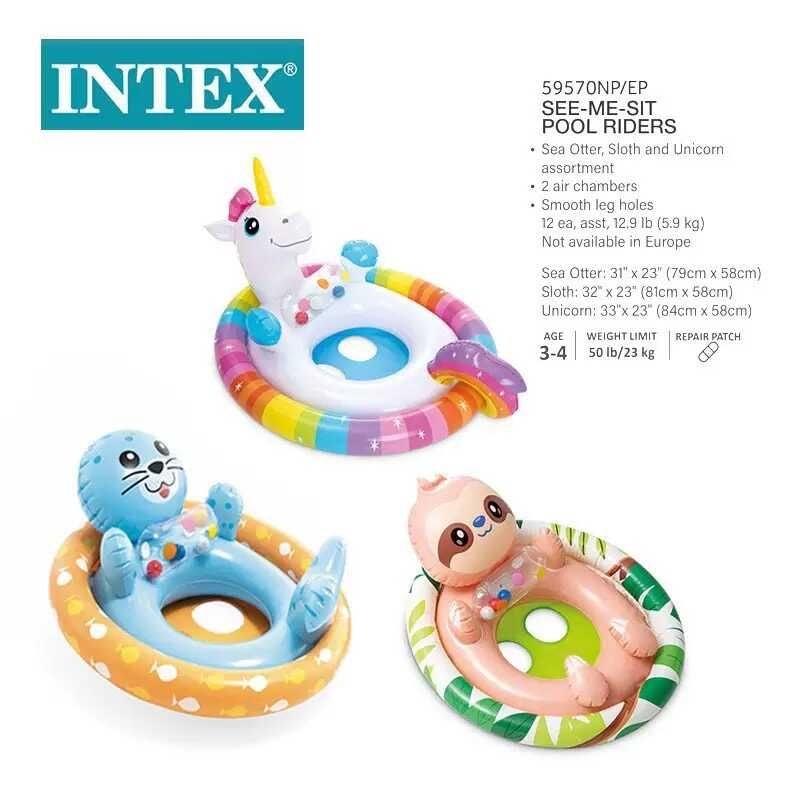 Intex Дитячий надувний пліт-райдер 71x76x58см 3-4 роки
