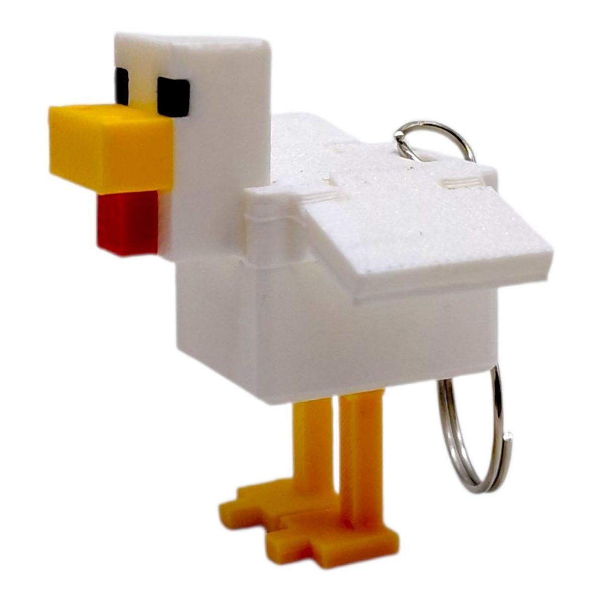 3D Брелок Minecraft Chicken білий – купити в Україні