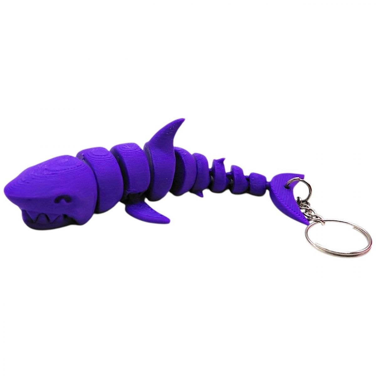 3D Брелок FLEXI SHARK акула фіолетовий | OYTOY