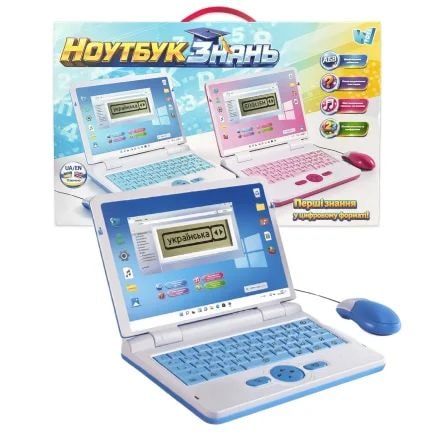 Ноутбук знаний WToys голубой с озвучкой