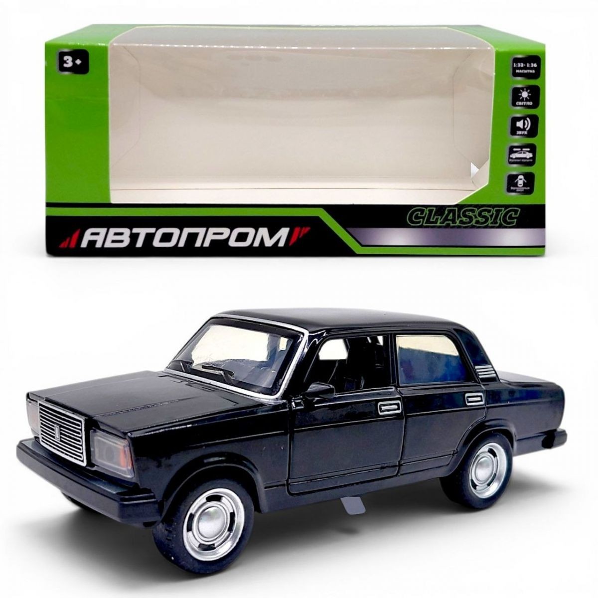 Машина металева АВТОПРОМ Lada 2107 чорна – купити